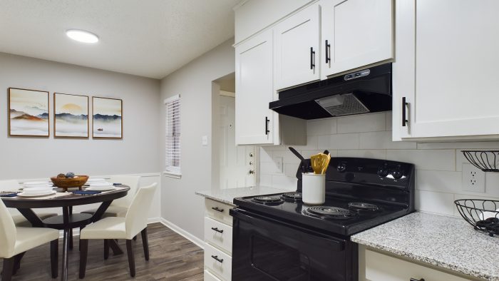 kitchen at The  Landing Apartments